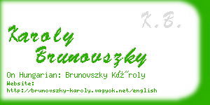 karoly brunovszky business card